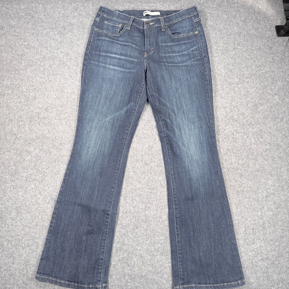 Levis 515 Bootcut Jeans Dark Wash Flap Pocket Studded Womens 10M W30 L32